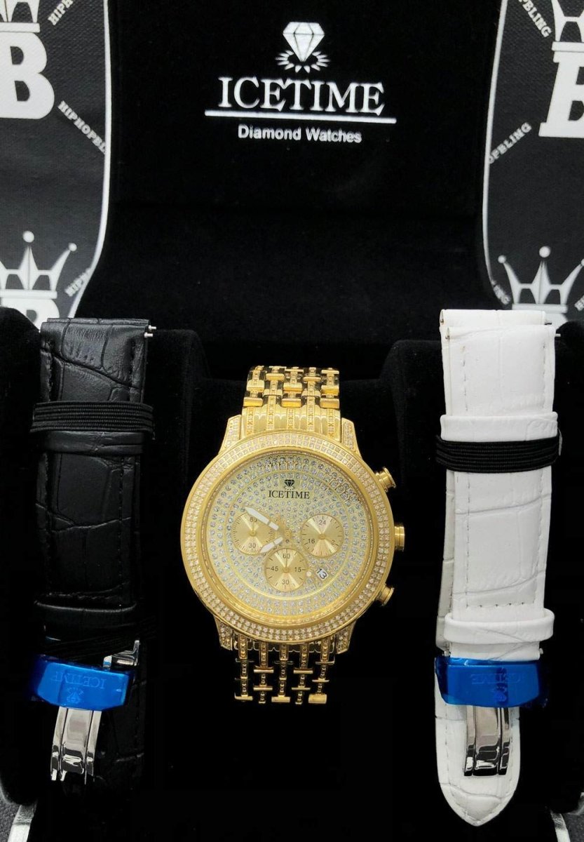 Prince 3.00cttw Diamond Hip Hop IceTime Watch