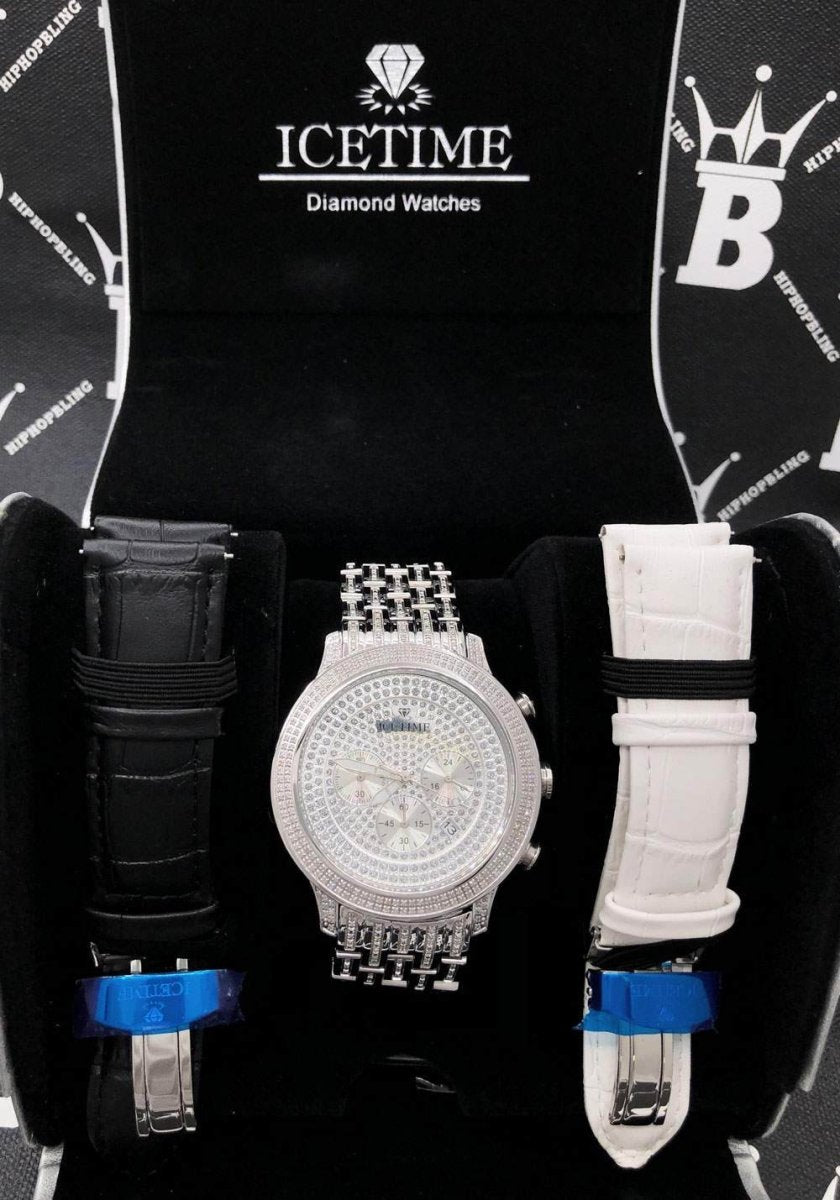 Prince 3.00cttw Diamond Hip Hop IceTime Watch