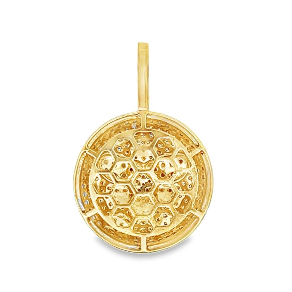 Sunglasses Face Diamond 1.43 Carat Pendant 10K Yellow Gold
