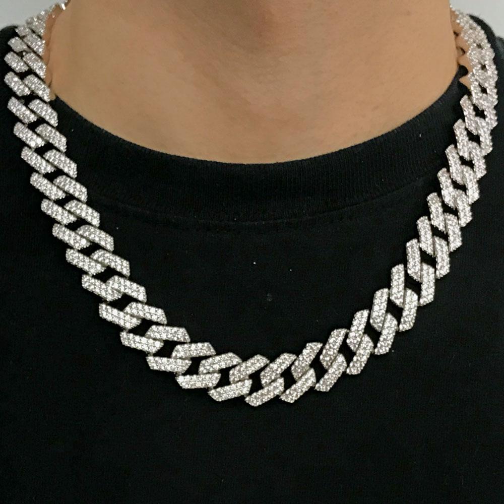 Turkish Cuban Bling Bling Chain 14MM White / Yellow Gold