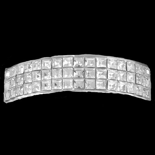 VIP Triple Princess Ice Bar TOP Grill Iced Out Silver Tone Teeth Hip Hop Grillz