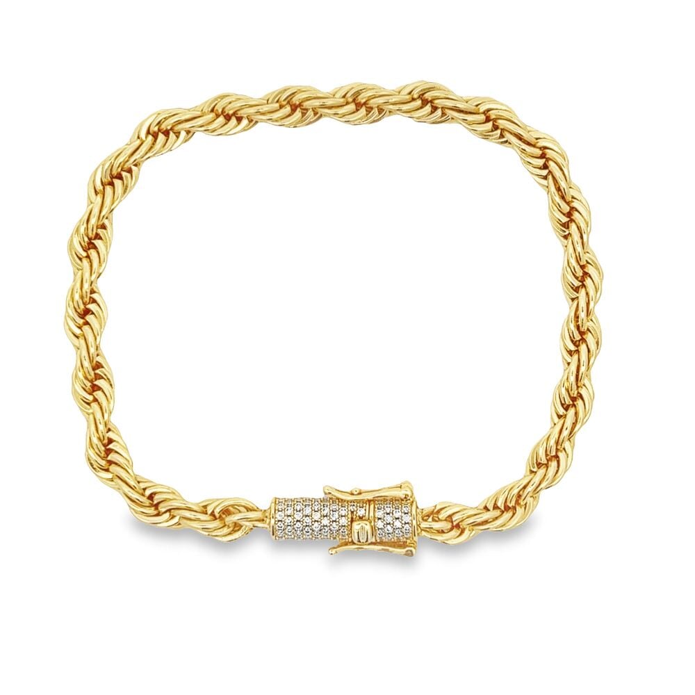 VVS Moissanite French Rope Chain Steel / .925 Silver