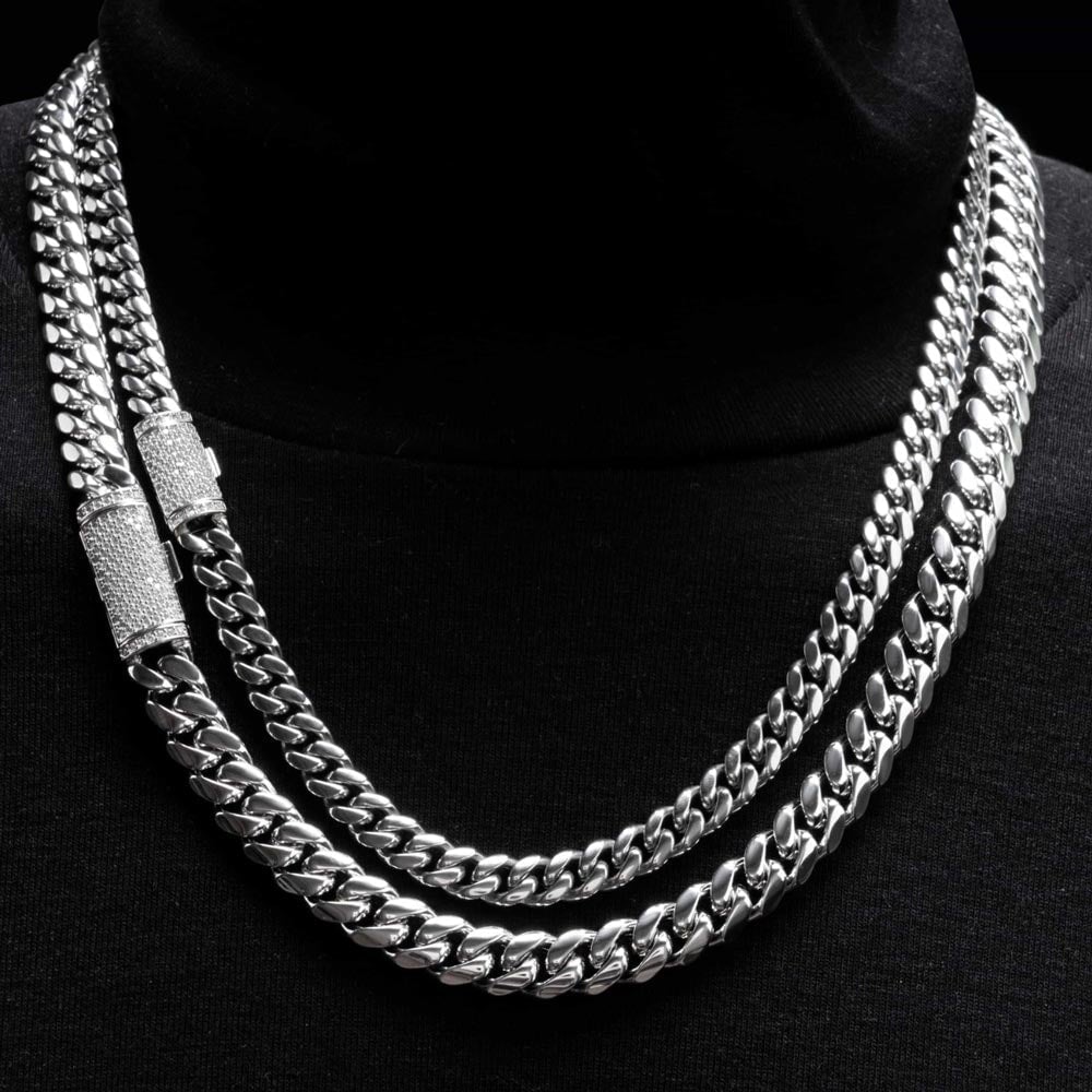 VVS Moissanite Miami Cuban Bracelet Steel / .925 Silver