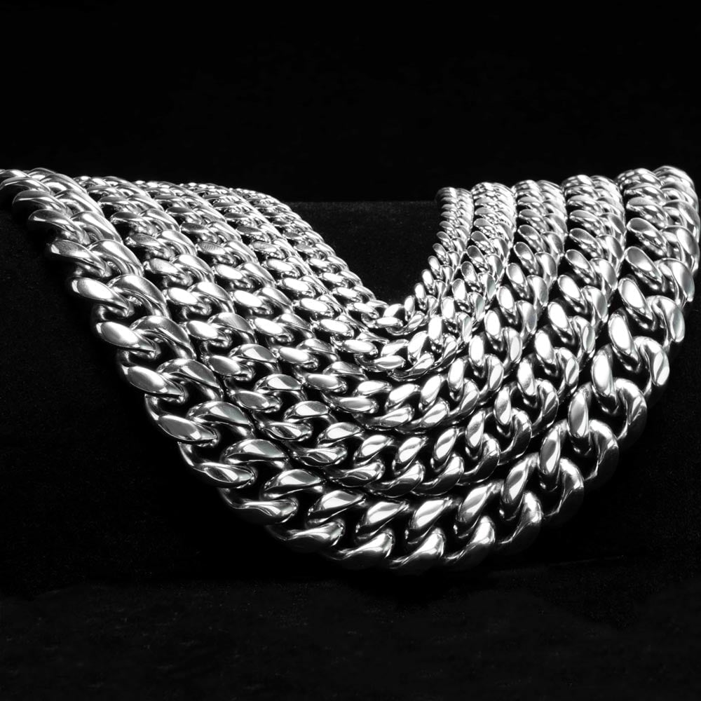 VVS Moissanite Miami Cuban Bracelet Steel / .925 Silver