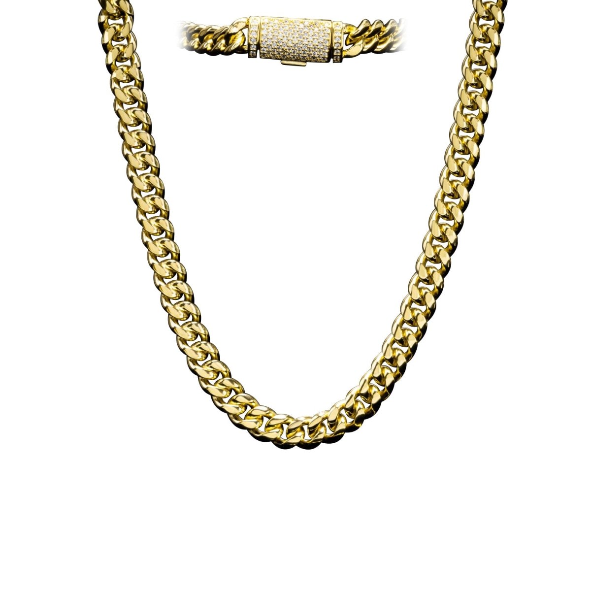 VVS Moissanite Miami Cuban Chain Steel / .925 Silver