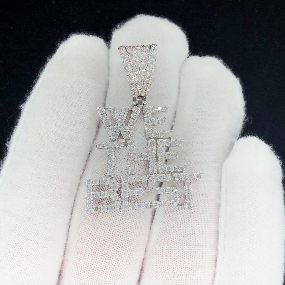We The Best Small Iced Out Hip Hop Pendant