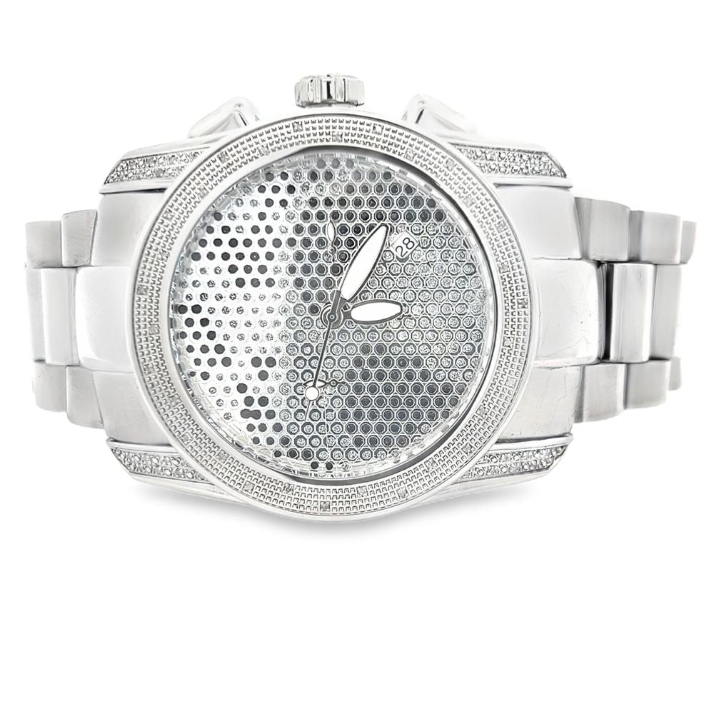 World Map Dial .30cttw Real Diamond Watch