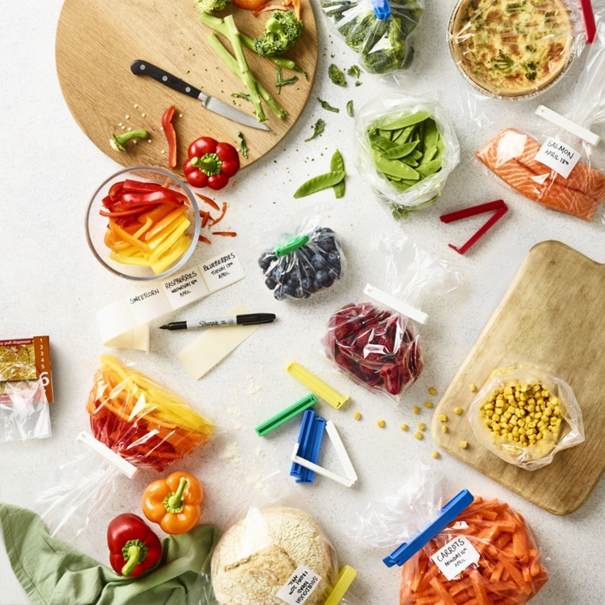 100 Flat Freezeasy Food Freezer Bags 30 x 46cm