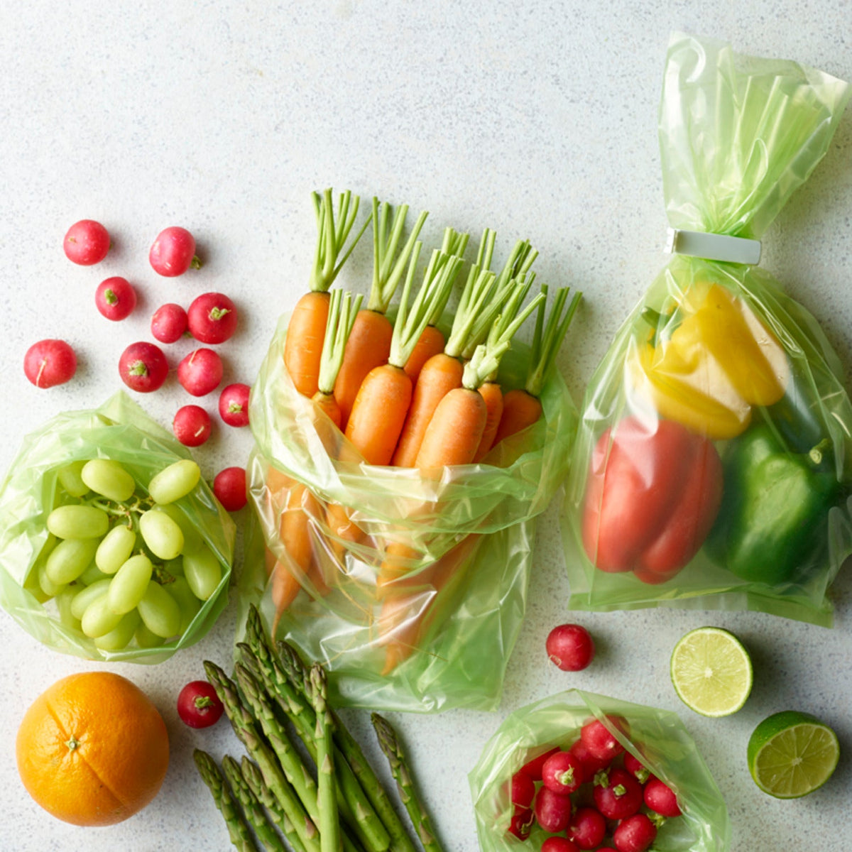 20 StayFresh Longer Vegetable Storage Bags 25 x 38cm