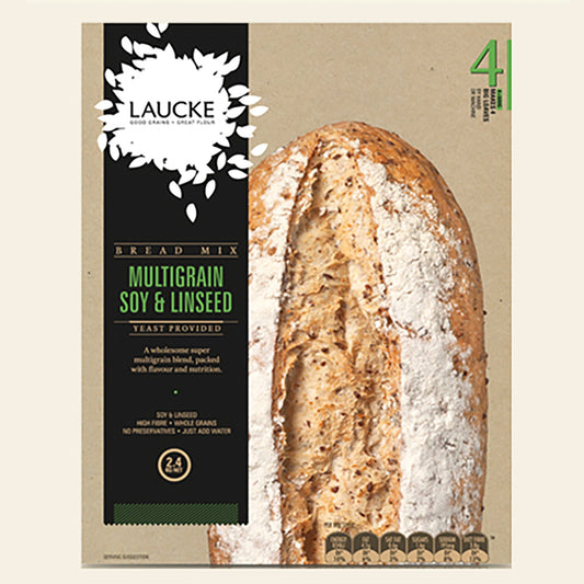 Laucke Multigrain Soy and Linseed Bread Mix 4 x 600g