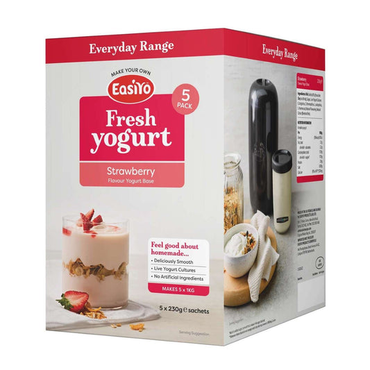 Easiyo Everyday Strawberry Flavour Yoghurt Mix x 5