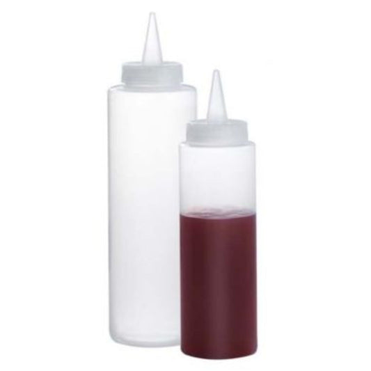 2 Clear Squeezy Table Sauce Bottles