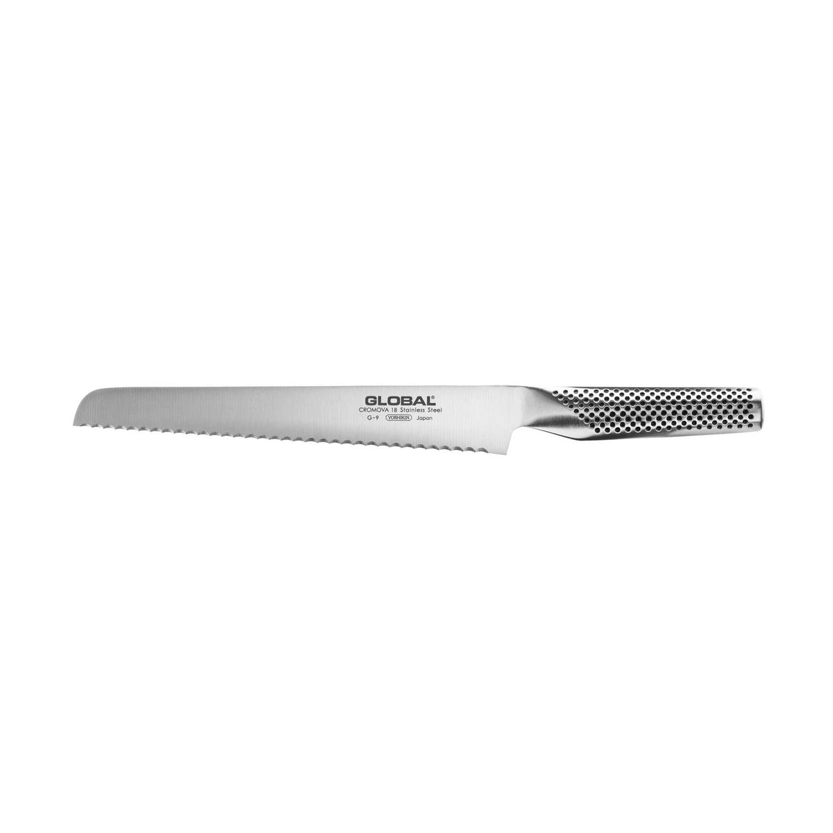 Global G-9 Stainless Steel Bread Knife 22cm Blade