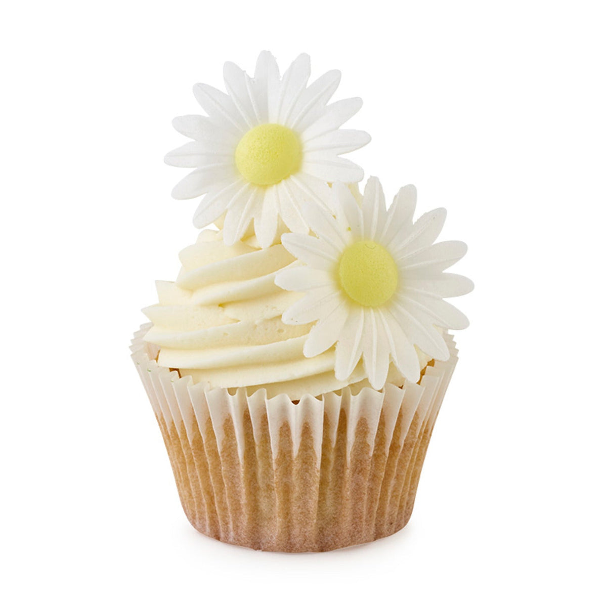 Edible Wafer White Daisy Toppers