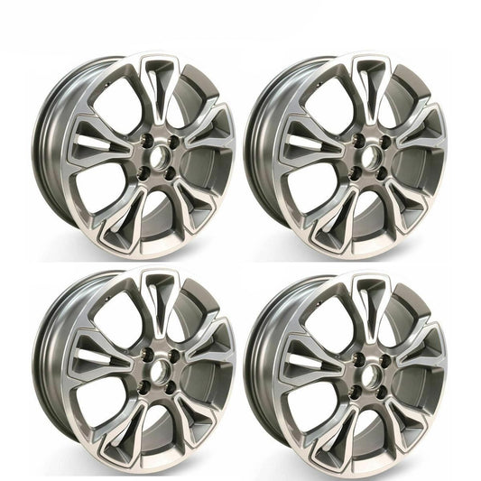 FIESTA 18" SET OF 4 SET OF 4 ALLOY WHEELS 5X2-SPOKE DESIGN ROCK METALLIC MACHINED FINISH 2017-2023