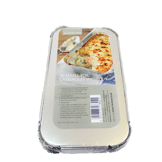 10 Foil Casserole Dishes With Lids 700ml