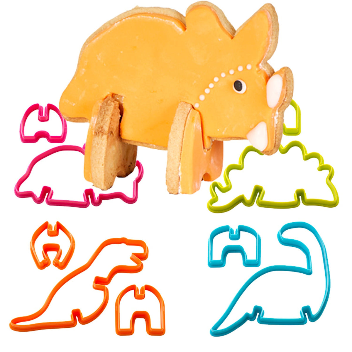 3D Dinosaur Cookie Cutters