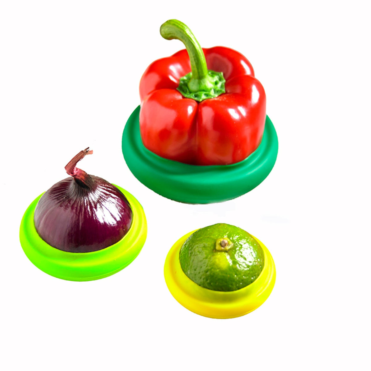 4 Silicone Food Fruit & Vegetable Huggers