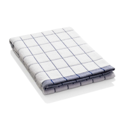 E-cloth Microfibre Classic Check Tea Towel - Blue