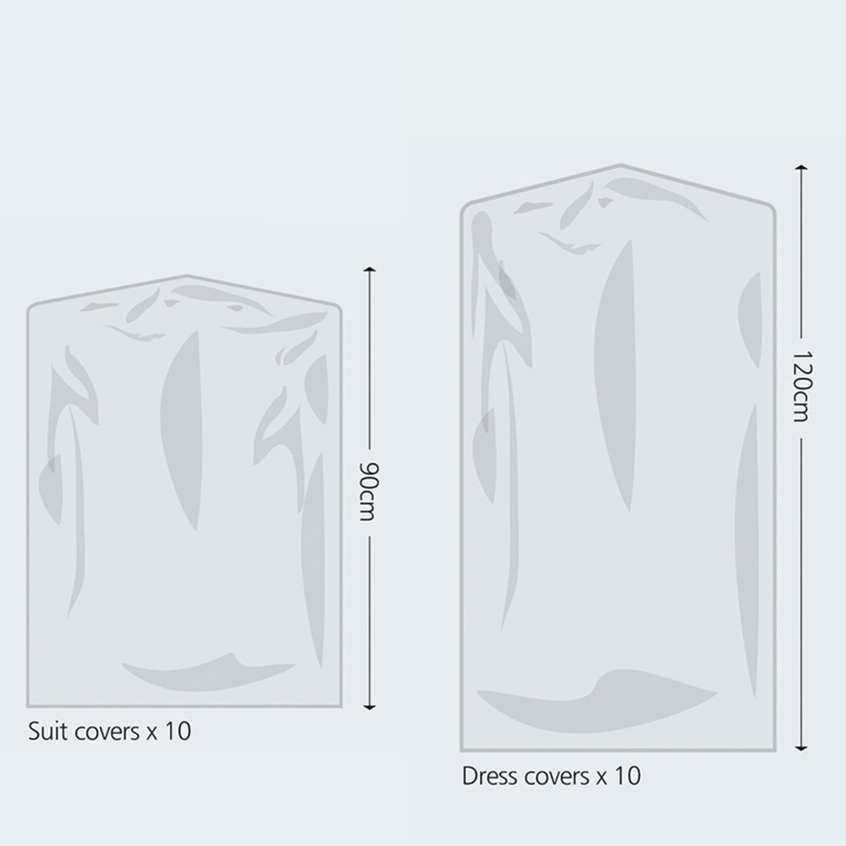 20 Clear View Garment Protective Clothes Covers