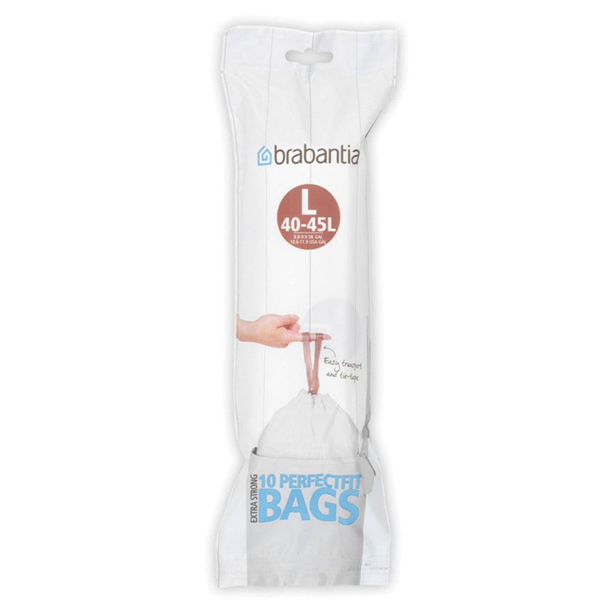 10 Brabantia Size L PerfectFit Drawstring Bin Bags 45L