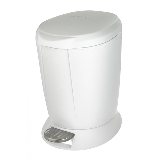 simplehuman Bathroom Waste Pedal Bin - White 6L