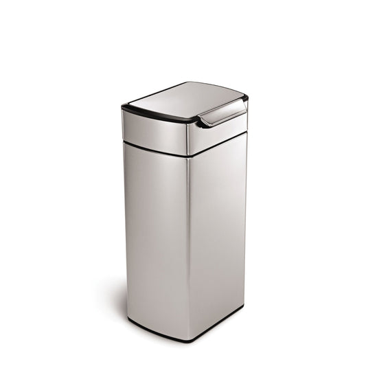 simplehuman Touch Bar Kitchen Waste Bin - Silver 30L