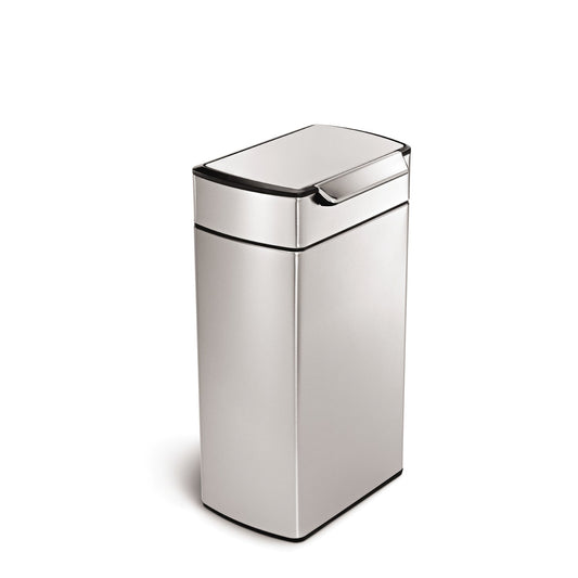 simplehuman Touch Bar Kitchen Waste Bin - Silver 40L