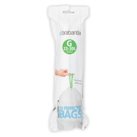 20 Brabantia Size G PerfectFit Drawstring Bin Bags 23-30L