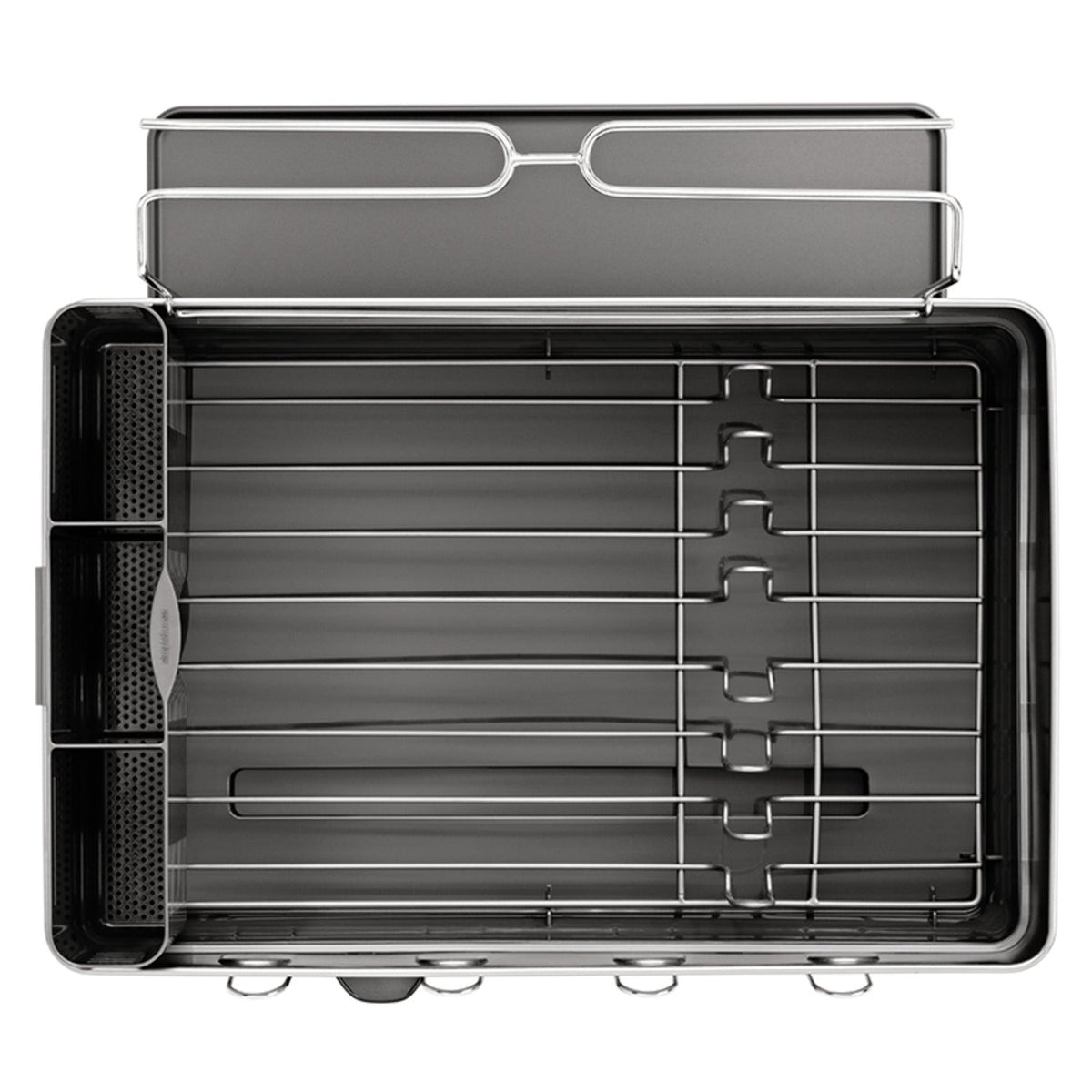 simplehuman Steel Frame Large Dish Drainer Rack - Silver and Grey