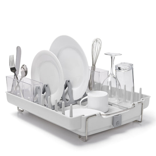 OXO Good Grips Foldaway Dish Drainer Rack - Light Grey