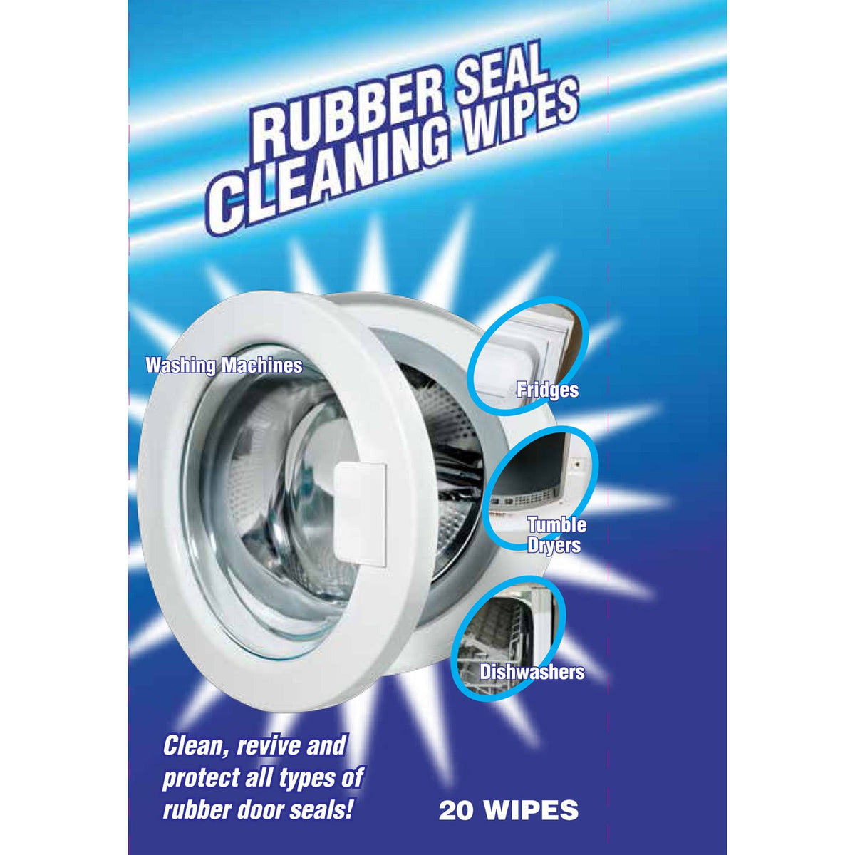 20 Washing Machine Rubber Seal Cleaning Wipes