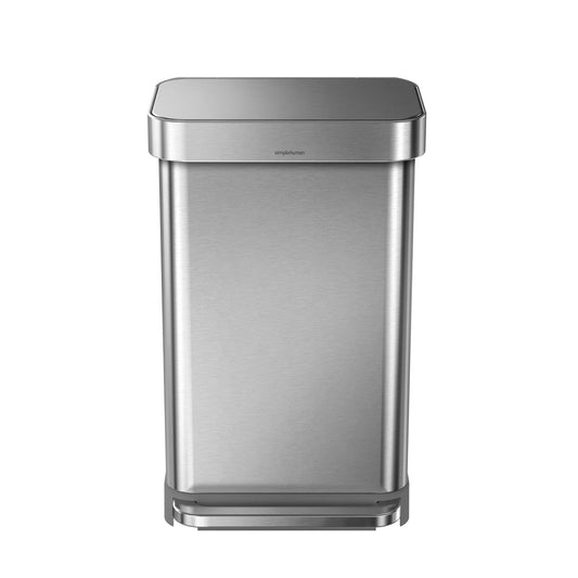simplehuman Kitchen Waste Pedal Bin - Brushed Steel 45L