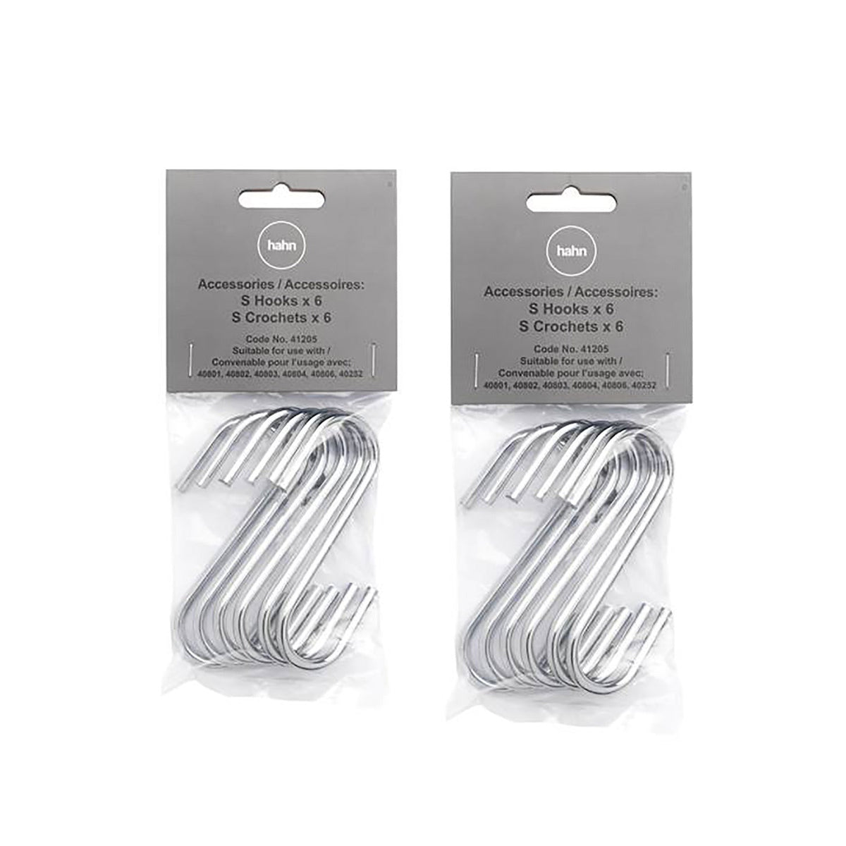 Hahn 12 S-Shaped Hanging Hooks 41205