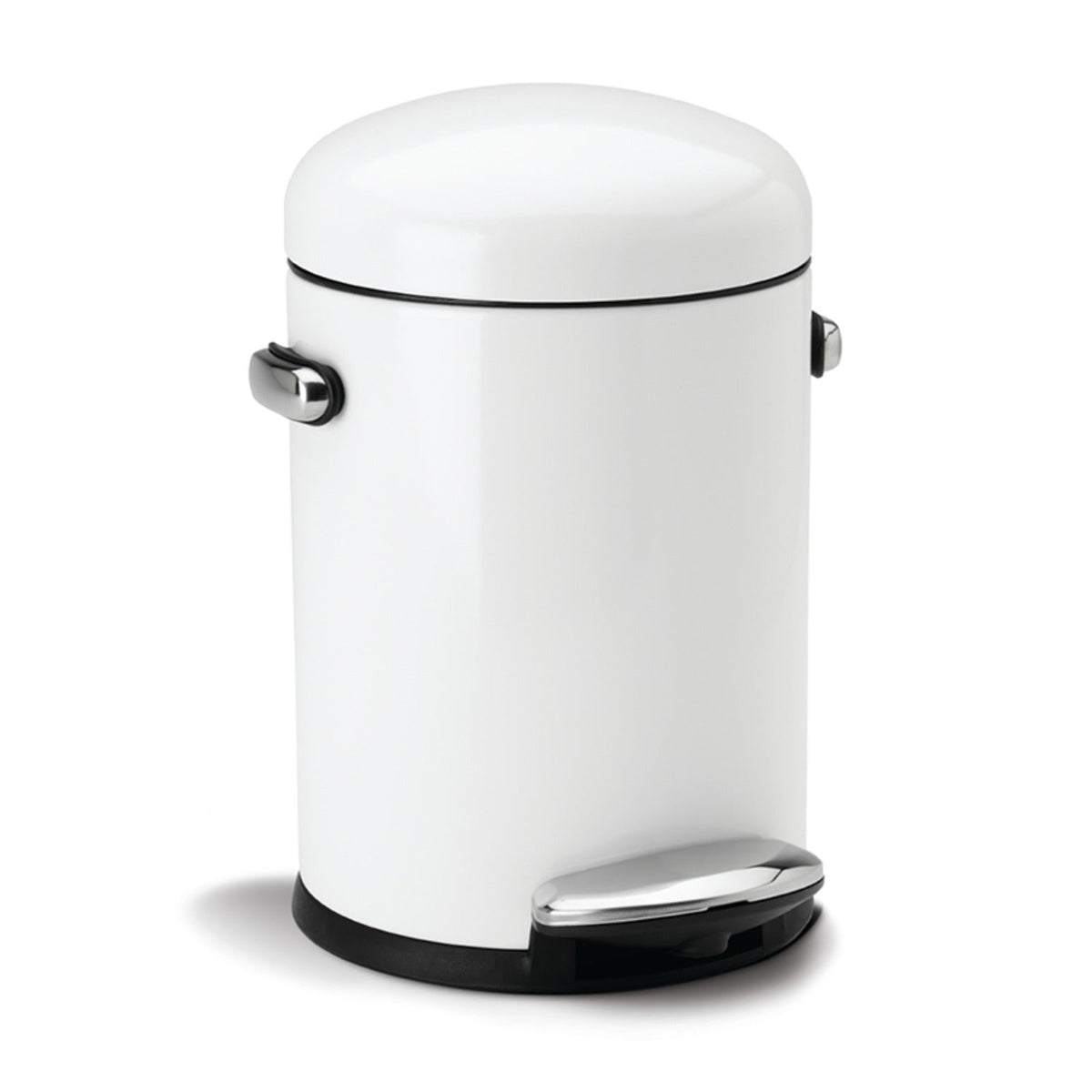 simplehuman Retro Bathroom Pedal Bin White 4.5L