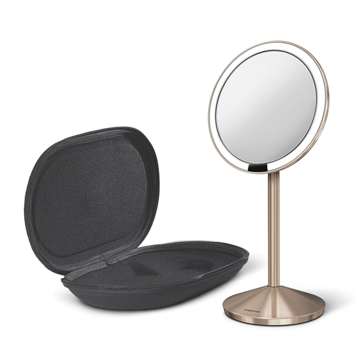 simplehuman Mini Sensor Magnifying Mirror Rose Gold