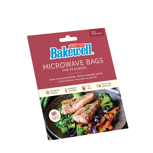 10 Bakewell Microwave Bags for Steaming 25 x 30cm
