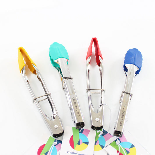 Colourworks Silicone-Tipped Mini Tongs – Colours Vary