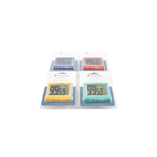 Colourworks Digital Easy Read Magnetic Kitchen Timer – Colours Vary