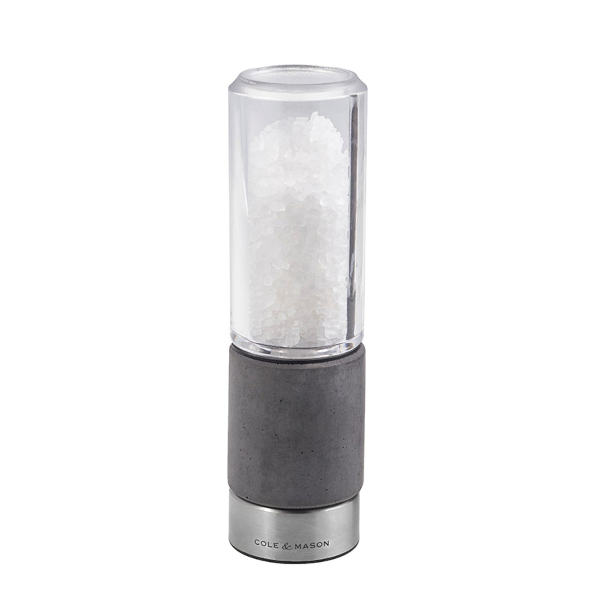 Cole & Mason Regent Concrete & Acrylic Stemless Salt Mill