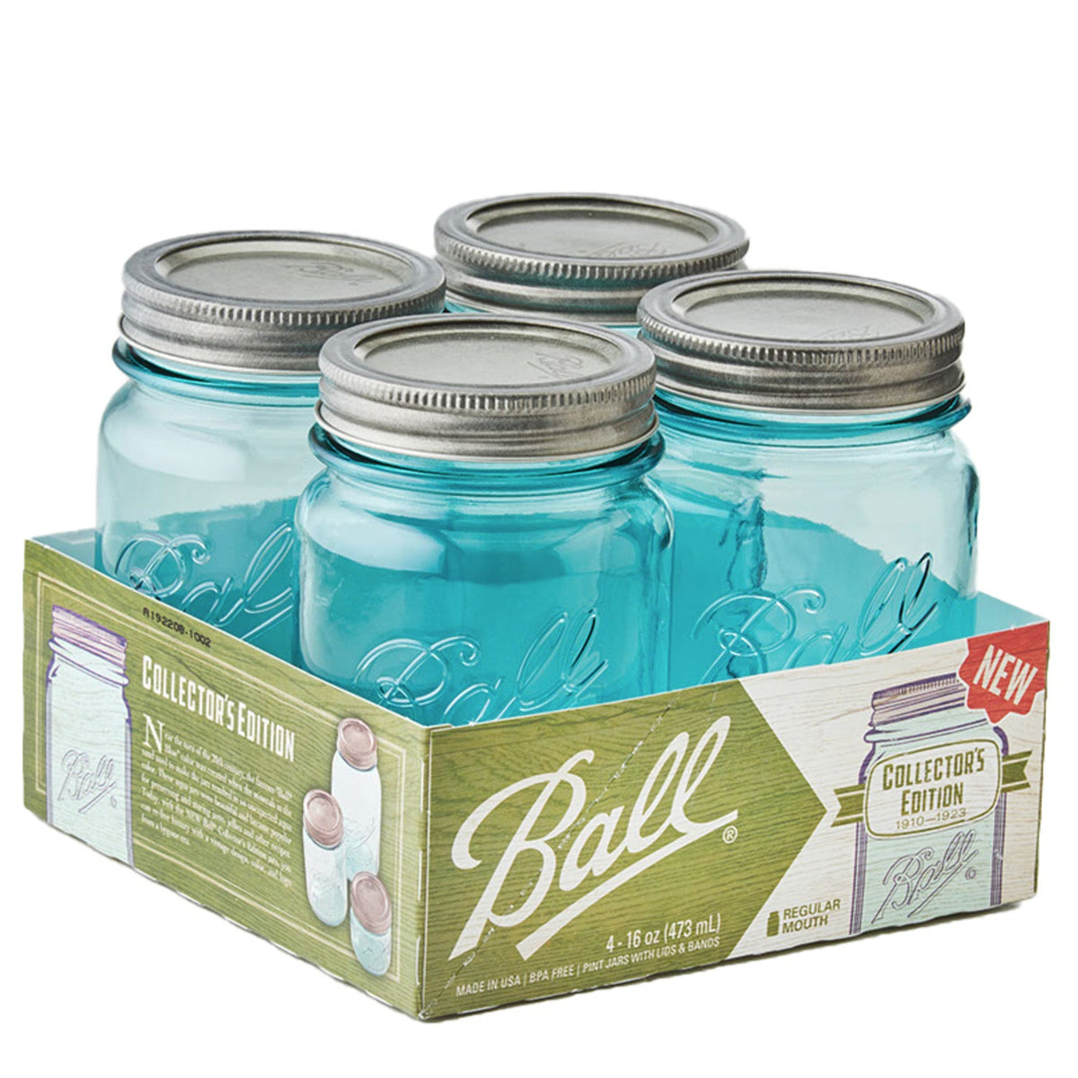 Ball Vintage Blue Preserving Jars 473ml – Pack of 4