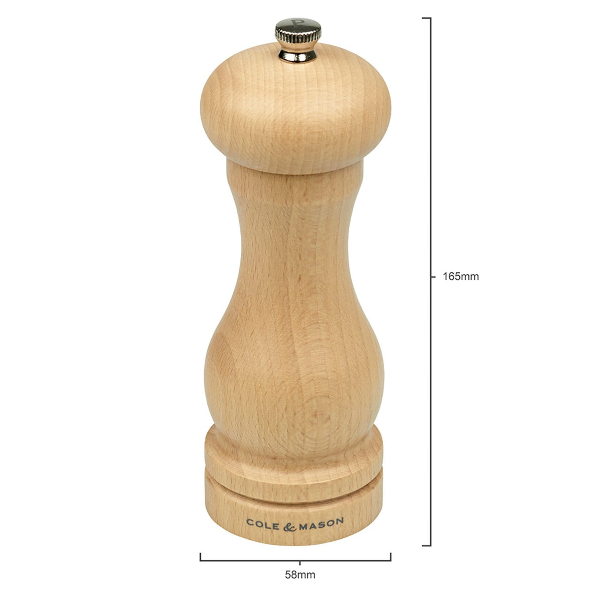 Cole & Mason Classic Beech Wood Pepper Mill