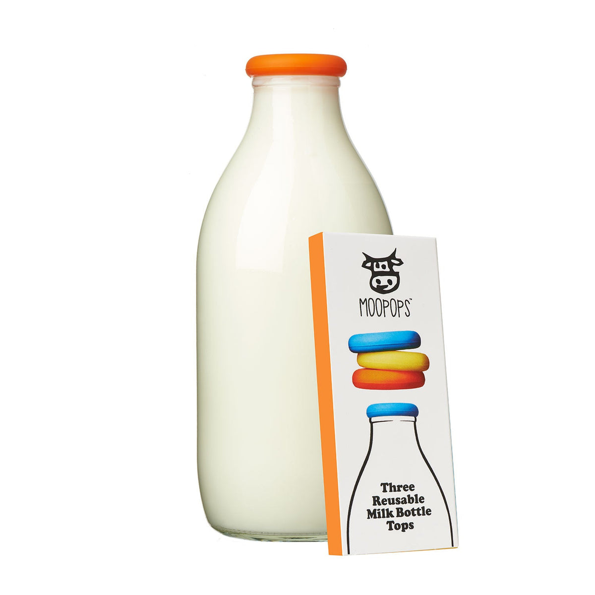 3 Moopops Reusable Silicone Milk Bottle Tops