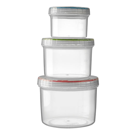 LocknLock Twist Nesting Food Storage Tubs – Set of 3