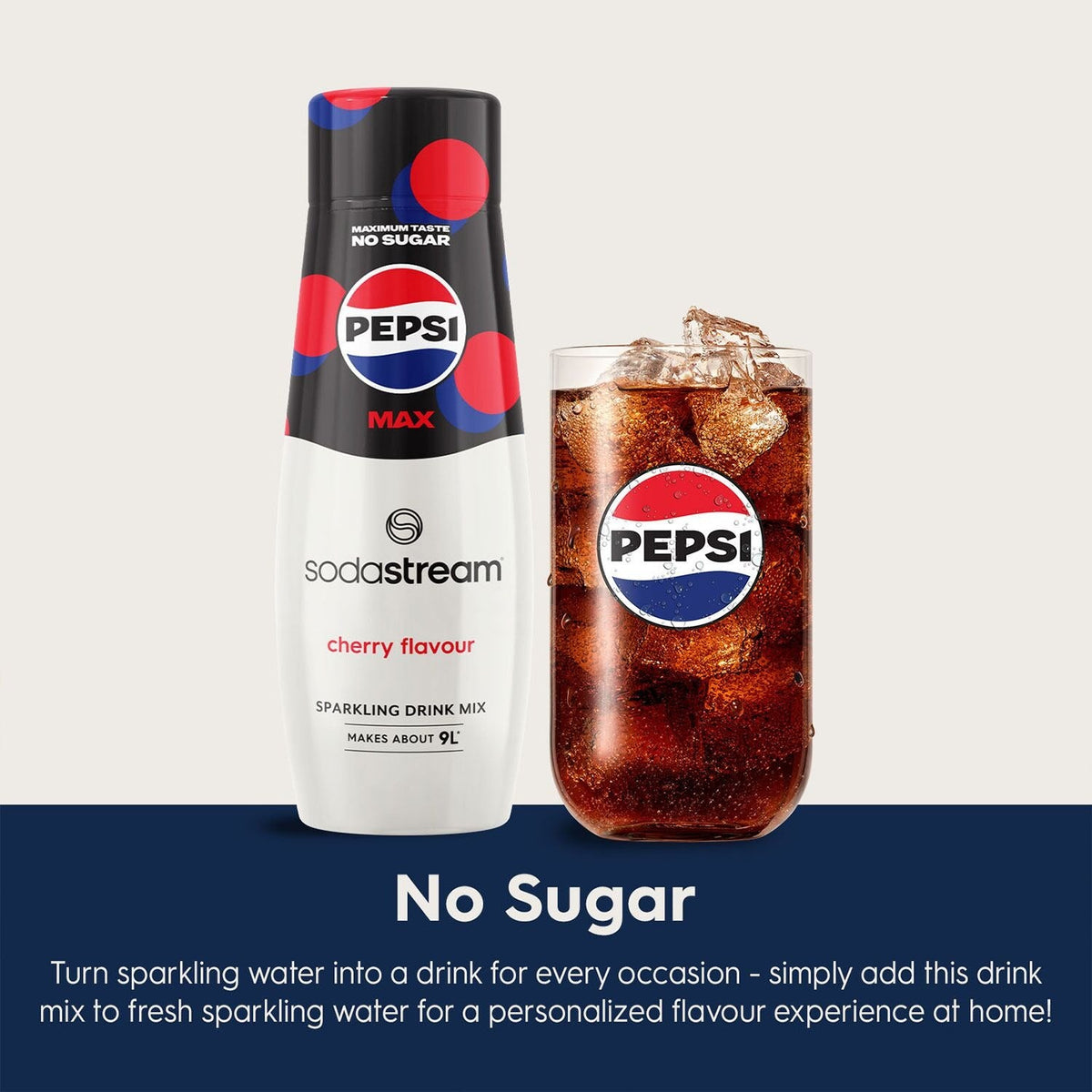 SodaStream Pepsi Max Cherry Sparkling Drink Mix 440ml