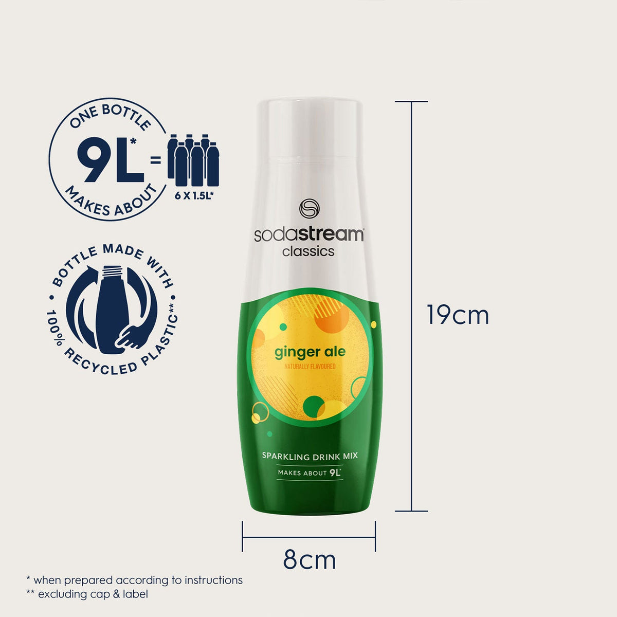 SodaStream Classics Ginger Ale Sparkling Drink Mix 440ml
