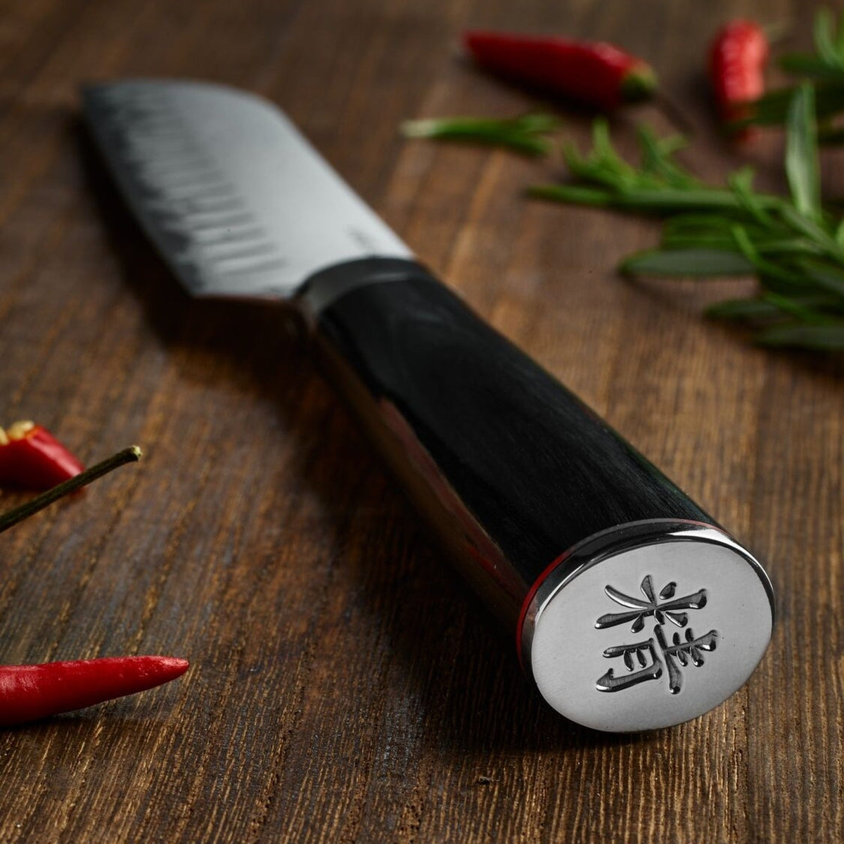 Lakeland Damascus Santoku Knife 13cm Blade