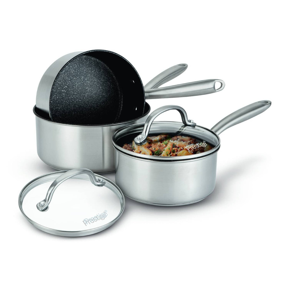 Prestige 3-Piece Stainless Steel Saucepan Set