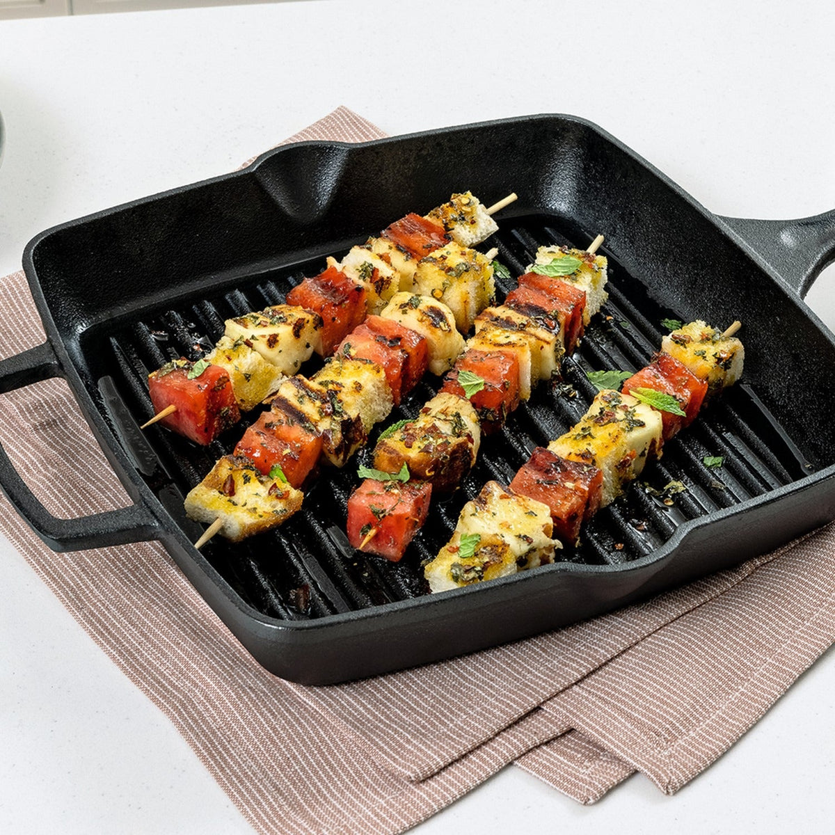 Prestige® Nadiya Loves Square Cast Iron Grill Pan 27cm