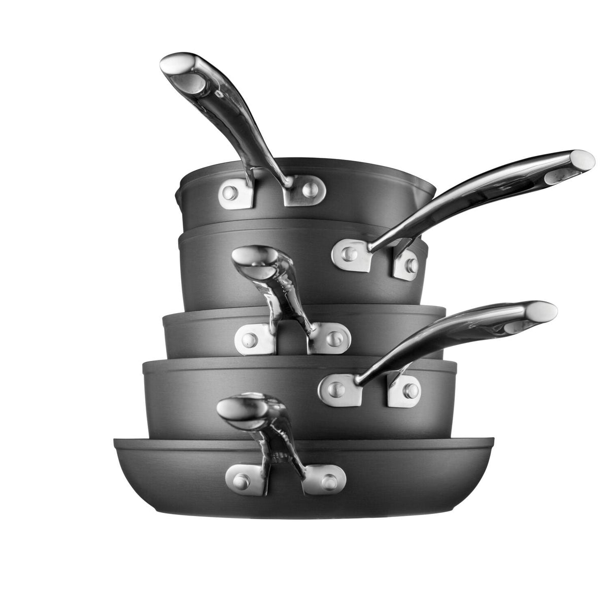 Lakeland 5-Piece Hard Anodised Pan Set